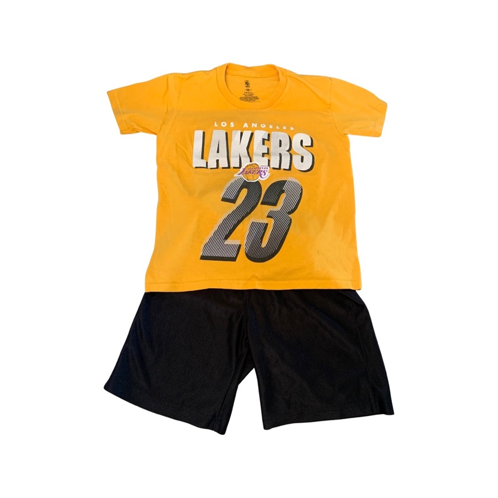 NBA Lakers T-shirt size small and children’s place black short size 4